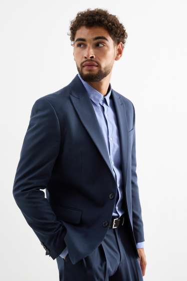 Uomo - Giacca coordinabile - slim fit - Flex - 4 Way Stretch - blu scuro