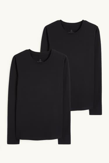 Femmes - Lot de 2 - haut à manches longues  - noir