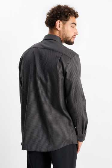 Herren - Businesshemd - Regular Fit - Cutaway - bügelfrei  - dunkelgrau