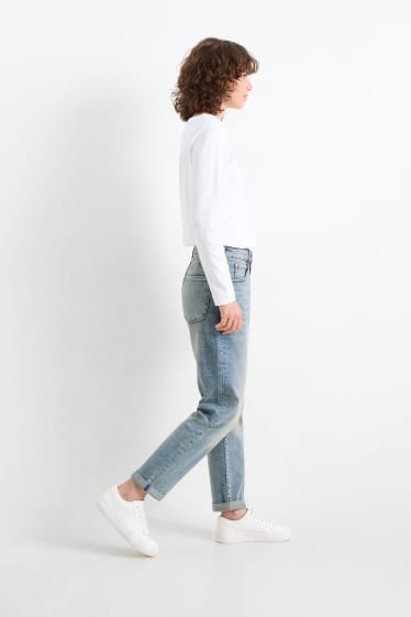 Dona - Boyfriend Jeans - mid waist - texà blau clar