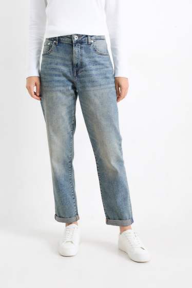 Dona - Boyfriend Jeans - mid waist - texà blau clar