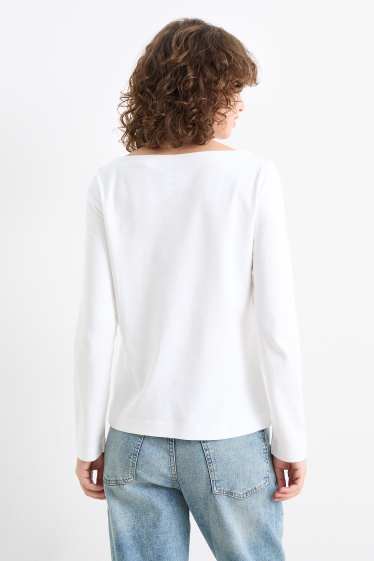 Dames - Basic longsleeve - wit
