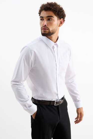 Herren - Businesshemd - Slim Fit - Kent - weiss