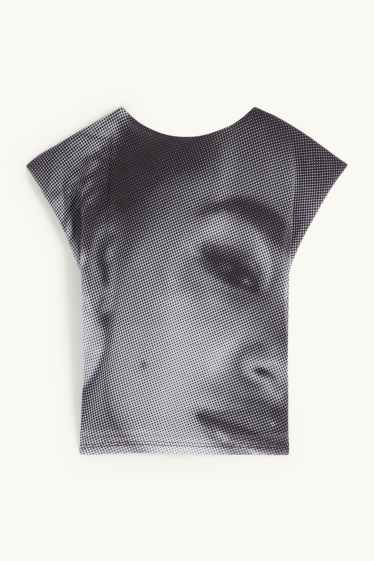 Femmes - T-shirt - gris anthracite