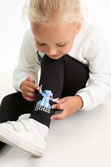 Enfants filles - Lilo & Stitch - ensemble - sweat et leggings - 2 pièces - blanc crème
