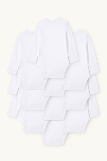 Unisex - Multipack 10er - Baby-Body - weiss