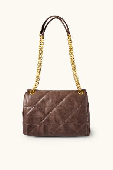 Damen - Tasche - Lederimitat - dunkelbraun