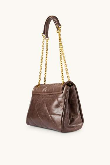 Damen - Tasche - Lederimitat - dunkelbraun