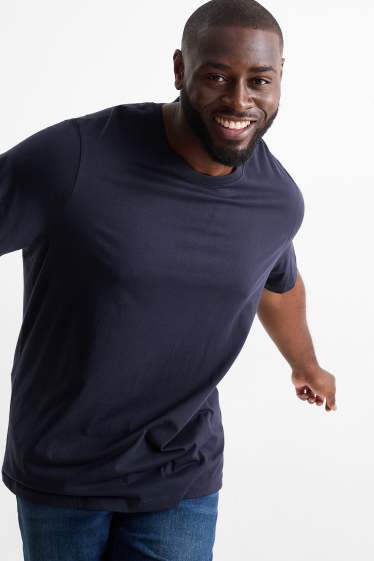 Heren - T-shirt - donkerblauw