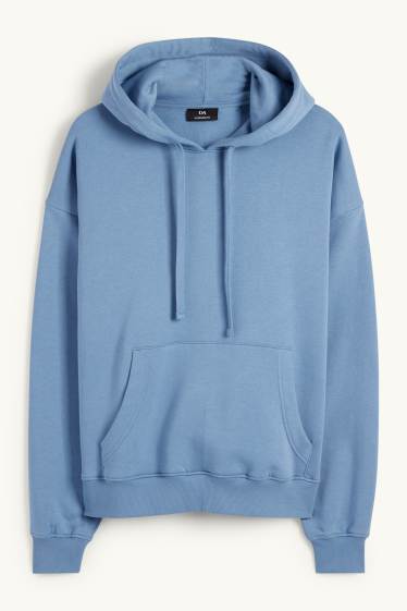 Hommes - Sweat à capuche oversize - bleu