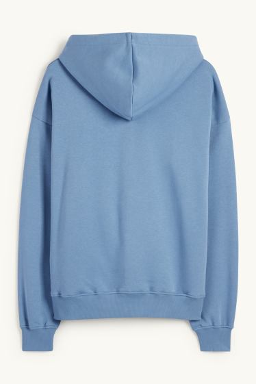 Hommes - Sweat à capuche oversize - bleu