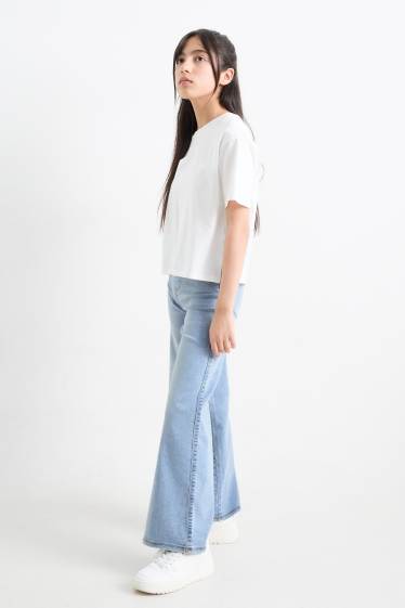 Nena - Texans jeggings wide leg - texà blau clar