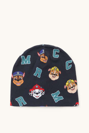 Kinderen: jongens - PAW Patrol - Chase, Marshall, Rubble - beanie - donkerblauw