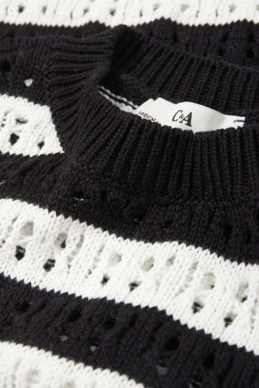 Copii - Fete - Pulover - cu dungi - negru / alb
