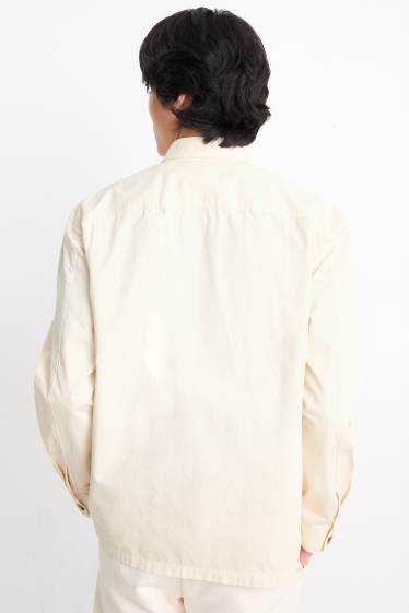 Men - Shirt - regular fit - kent collar - cremewhite