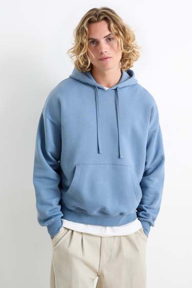 Hommes - Sweat à capuche oversize - bleu