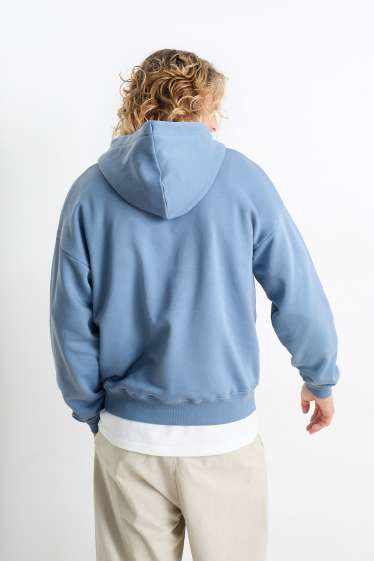Hommes - Sweat à capuche oversize - bleu