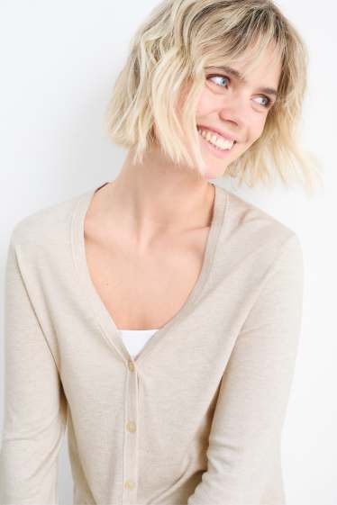 Women - Cardigan - light beige