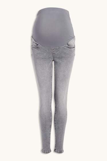 Femmes - Jean de grossesse - skinny jean - LYCRA® - jean gris clair