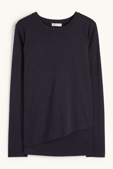 Donna - Maglia a maniche lunghe per allattamento - blu scuro