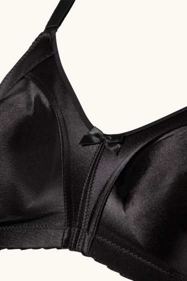 Dona - Sostenidors reductors sense cèrcols - brillants - negre