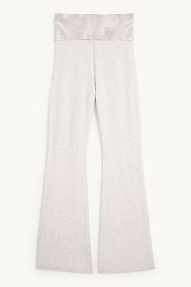 Femmes - Flared legging de maille - gris