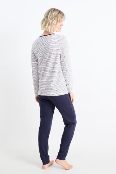 Damen - Pyjama - weiß