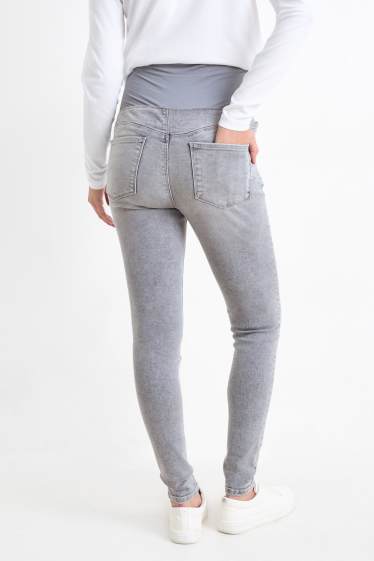 Femmes - Jean de grossesse - skinny jean - LYCRA® - jean gris clair