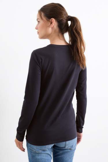 Donna - Maglia a maniche lunghe per allattamento - blu scuro
