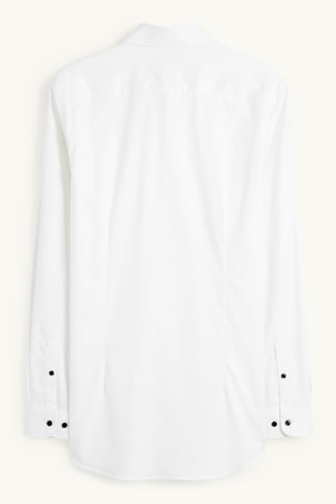 Uomo - Camicia business - body fit - colletto cutaway - facile da stirare - LYCRA® - bianco crema