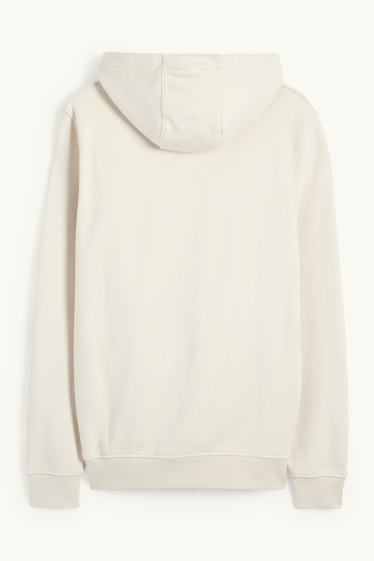 Hommes - Sweat à capuche - beige