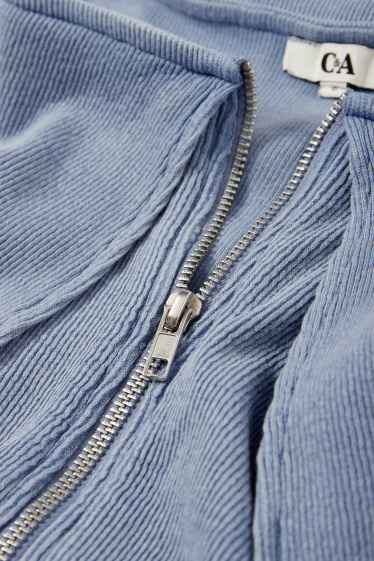 Women - Cropped cardigan - blue