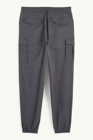 Heren - Cargobroek - regular fit - donkergrijs