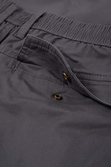 Heren - Cargobroek - regular fit - donkergrijs