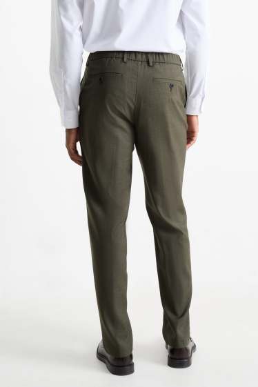 Hommes - Pantalon de costume - regular fit - Flex - vert foncé