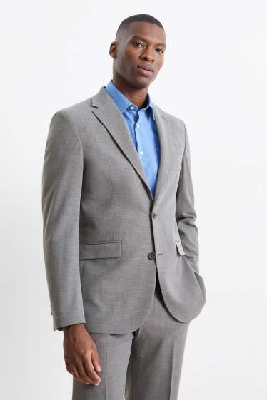 Hommes - Veste de costume - regular fit - Flex - 4 Way Stretch - gris