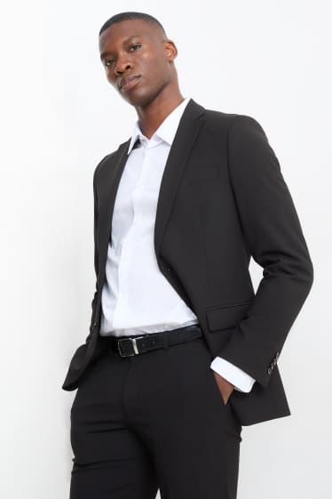 Hommes - Veste de costume - body fit - Flex - 4 Way Stretch - LYCRA® - noir