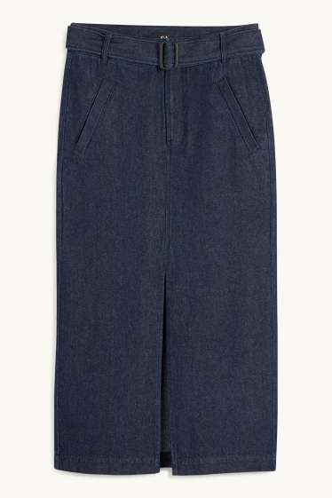 Dames - Spijkerrok - jeansdonkerblauw