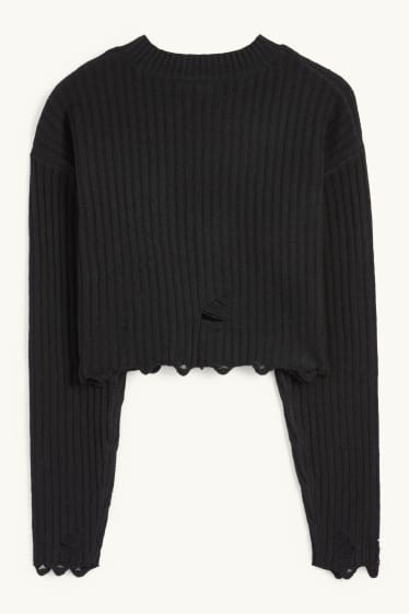 Dona - Jersei crop - negre