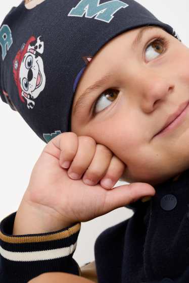 Kinderen: jongens - PAW Patrol - Chase, Marshall, Rubble - beanie - donkerblauw
