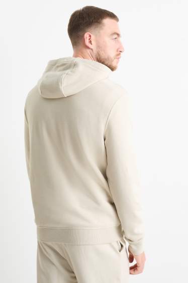 Hommes - Sweat à capuche - beige