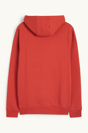 Hommes - Sweat à capuche - rouge
