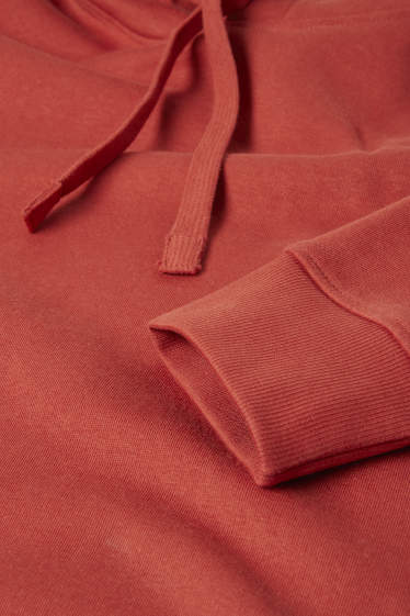 Hommes - Sweat à capuche - rouge