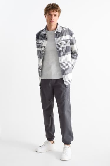 Heren - Cargobroek - regular fit - donkergrijs