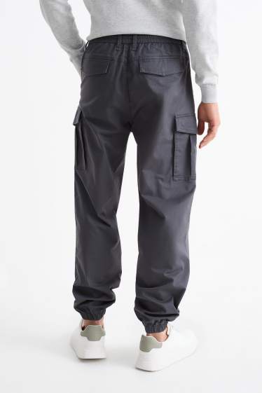Heren - Cargobroek - regular fit - donkergrijs