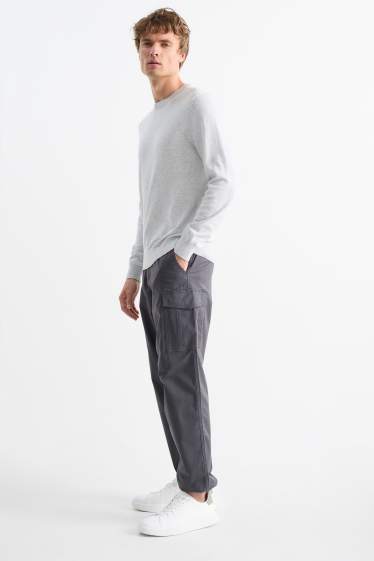 Heren - Cargobroek - regular fit - donkergrijs