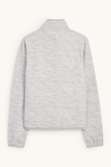 Women - Fleece jacket - light gray