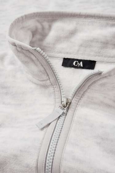Women - Fleece jacket - light gray