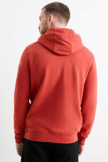 Hommes - Sweat à capuche - rouge