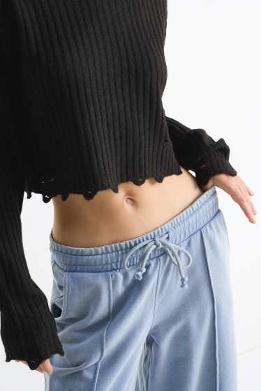 Dona - Jersei crop - negre